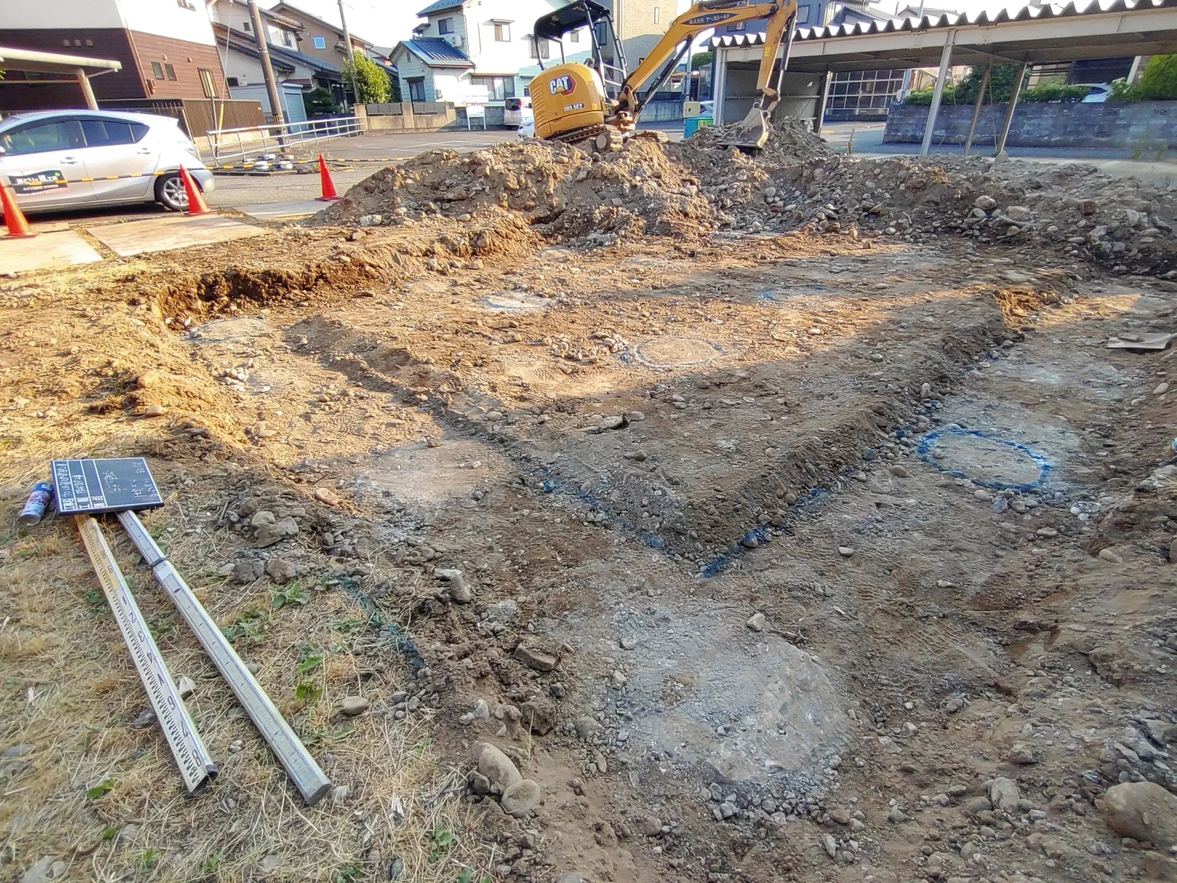 地盤改良施工状況