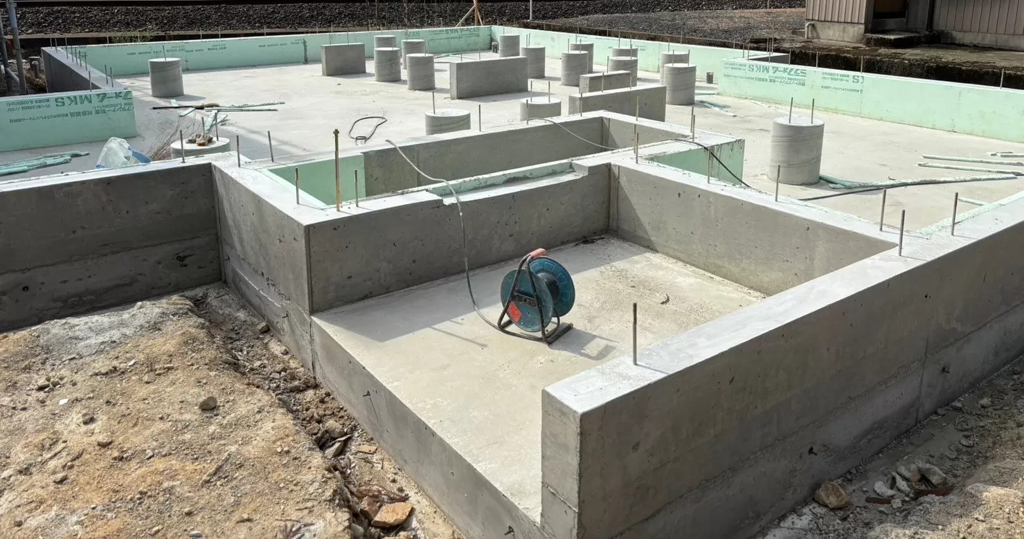 ↑エアサイクルの家の基礎