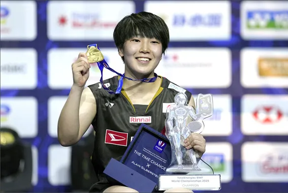 笑顔が素敵な山口茜選手！