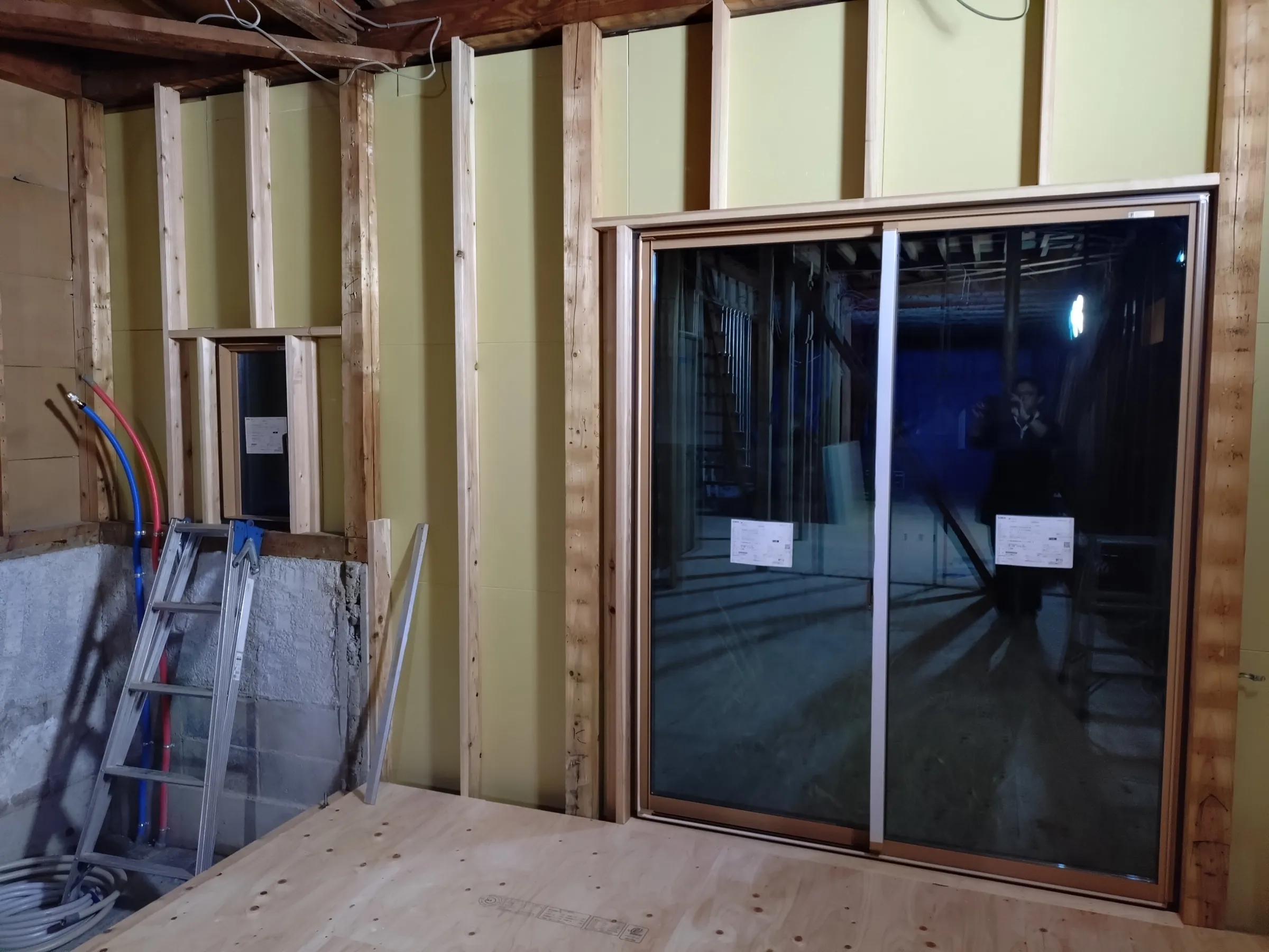 ｻｯｼ取付完了（内観）