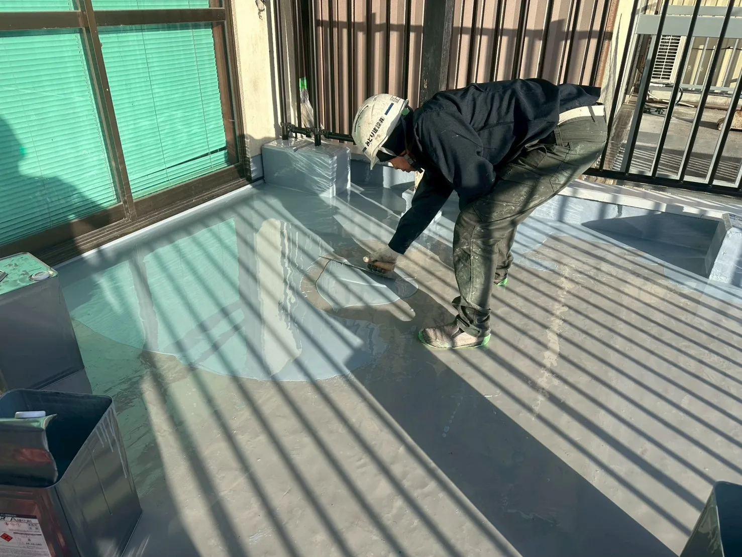 ｳﾚﾀﾝ2層目塗布