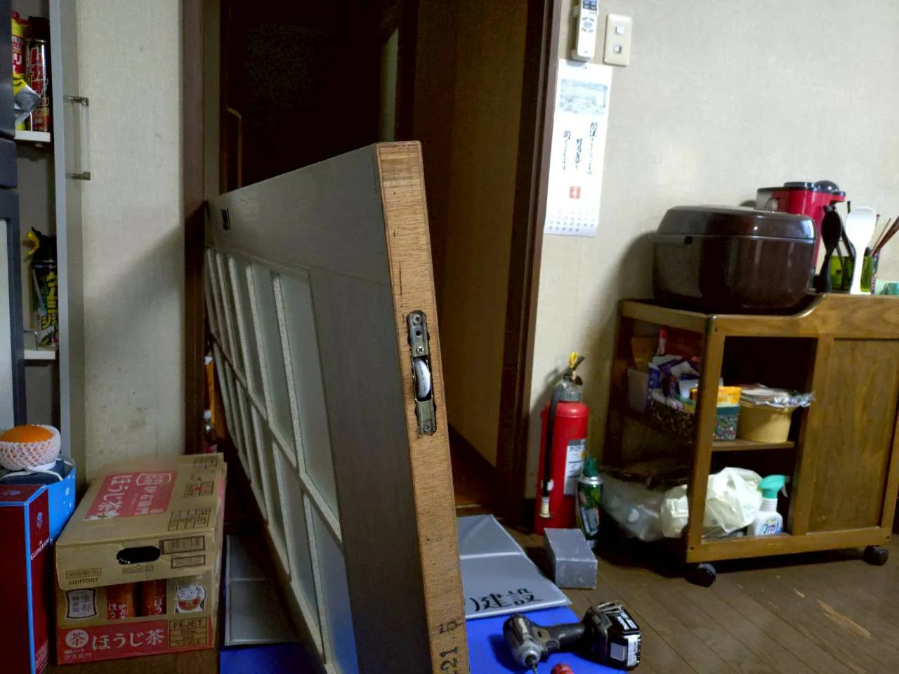 戸車交換前